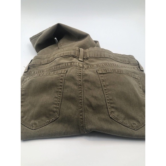 Just Black Women Stretch Cigarette Jeans 29‎ Olive Green Long Length Tall - Picture 4 of 10